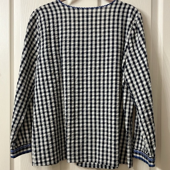 Two Gingham Embroidered Jcrew Tops - Picture 9 of 16